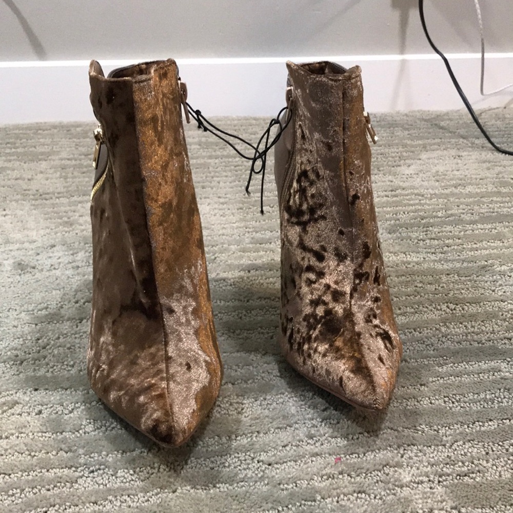 Bronze Velvet heels